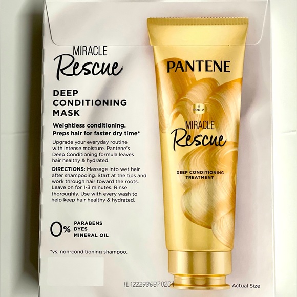 PANTENE Hair Pantene Prov Miracle Rescue Deep Conditioning Hair Mask Treatment 8 Oz 3 Pack